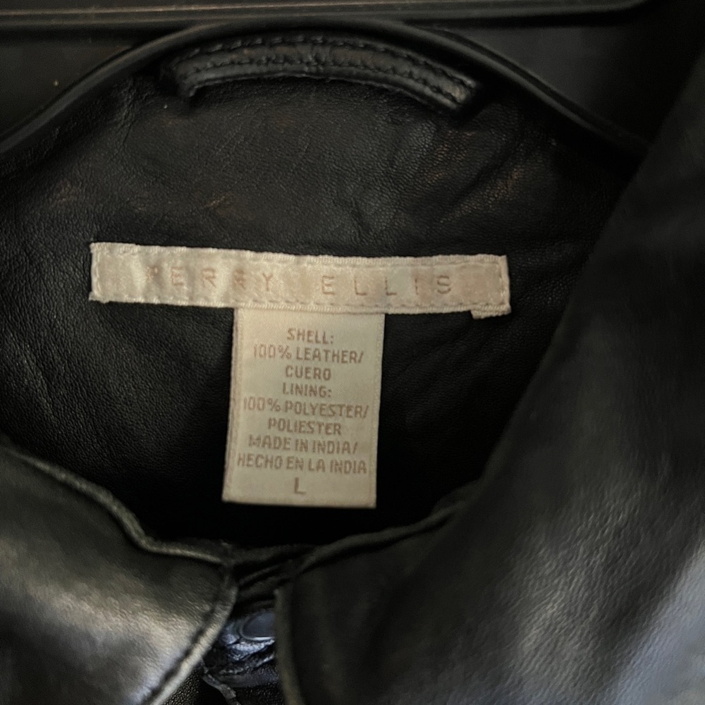 Vintage Perry Ellis Jacket | Men’s Large | Black ML9936 Zip-Up - Picture 4 of 4